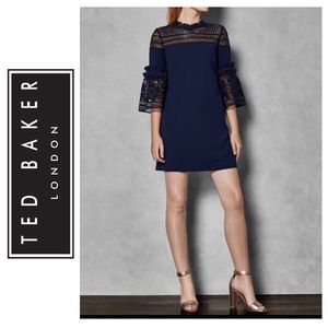 NWT✨Ted Baker✨Lace Panel Bell Sleeve Tunic Dress!